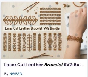Laser Cut Leather Bracelet SVG Bundle