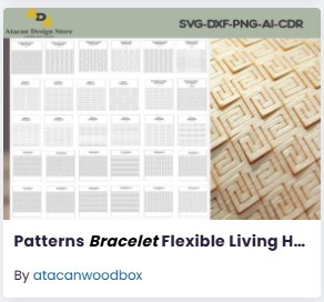 Patterns Bracelet Flexible Living Hinge