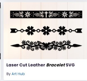 Laser Cut Leather Bracelet SVG