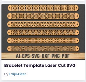 Bracelet Template Laser Cut SVG