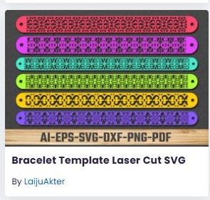 Bracelet Template Laser Cut SVG