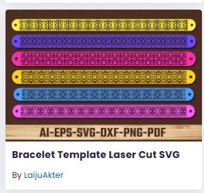 Bracelet Template Laser Cut SVG