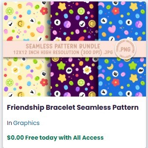Friendship Bracelet Seamless Pattern