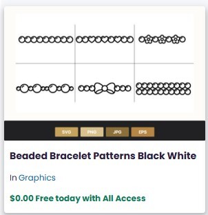 Beaded Bracelet Patterns Black White