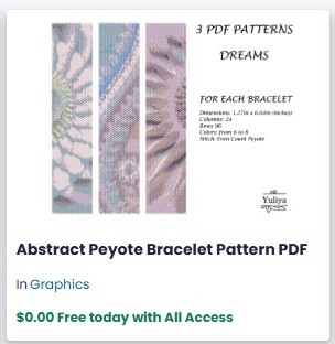 Abstract Peyote Bracelet Pattern PDF